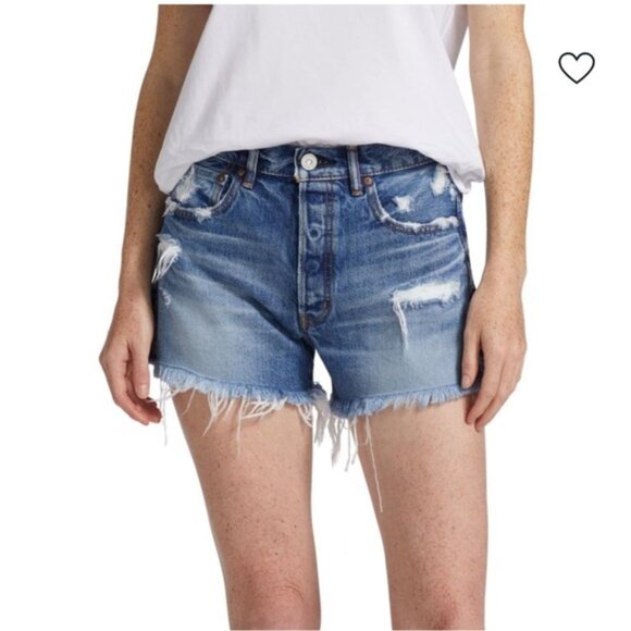 MOUSSY VINTAGE Sunnyvale High-Rise Cut-Off Denim Shorts- Size 26 - Picture 1 of 13